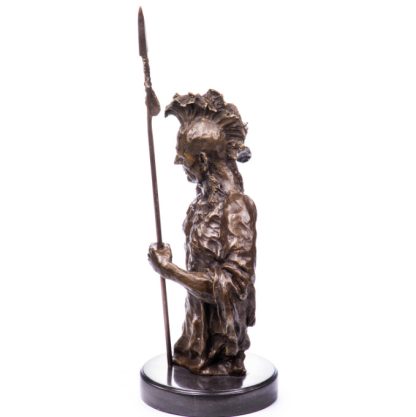 Moderne Bronze Figur Indianer mit Speer 61cm2
