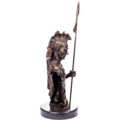 Moderne Bronzefigur Indianer mit Speer 61cm – Bild 3