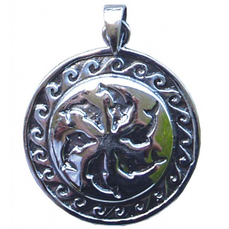 Anhänger Delphine 6er Wirbel aus 925-Silber