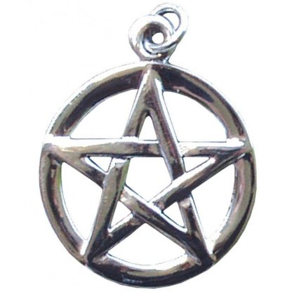 Anhänger Pentagramm im Kreis aus 925 Silber