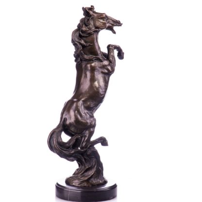 Bronze Figur Tier - "Pferd steigend" 46cm – Bild 3