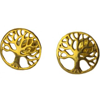 Ohrstecker Keltischer Lebensbaum aus 925 Silber vergoldet