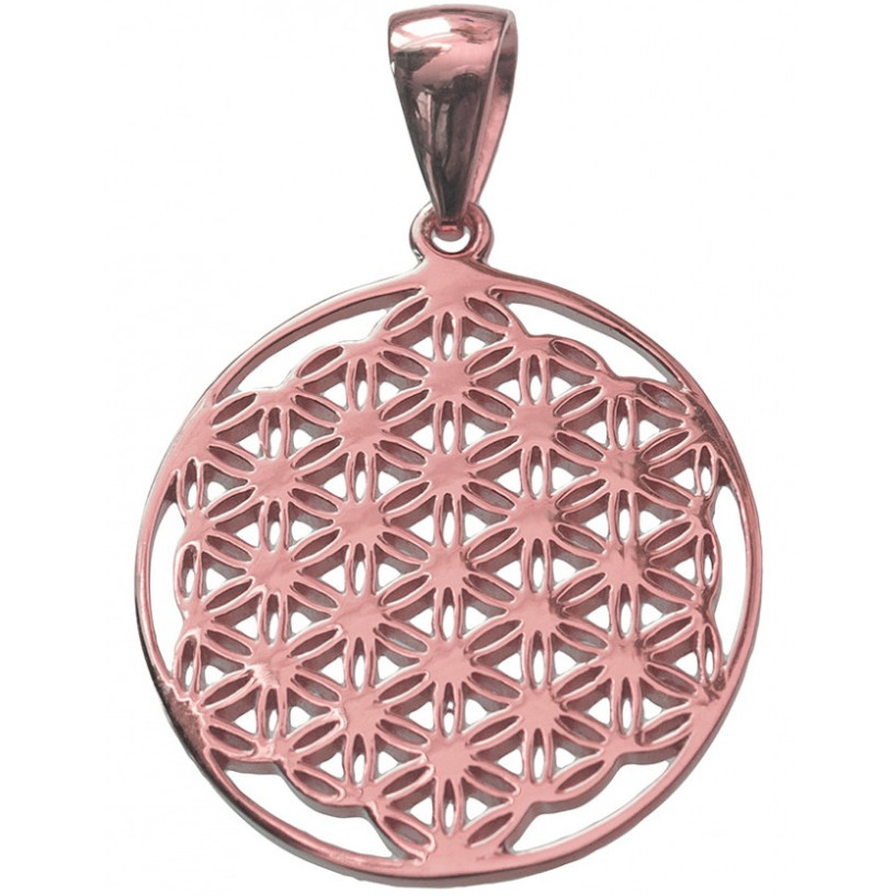 Anhänger Blume des Lebens vergoldet (4) aus 925 Silber