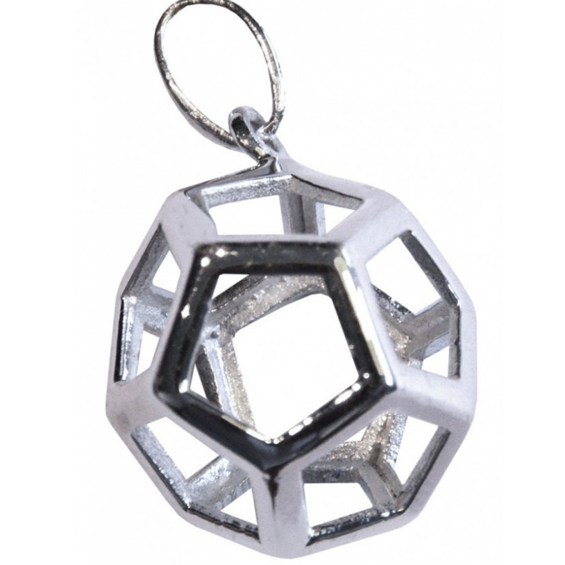 Anhänger Dodekaeder aus 925 Silber