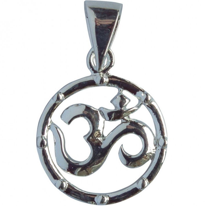 Anhänger Om Circle aus 925 Silber
