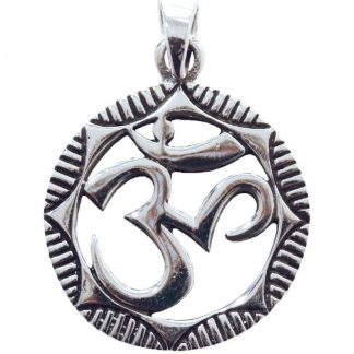 Anhänger Om im Lotus aus 925 Silber