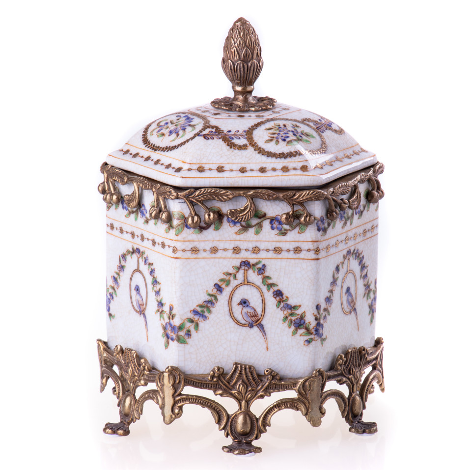 Bonbonniere Dose Vögel 23x16x16cm Bonbonniere Dose Vögel 23x16x16cm