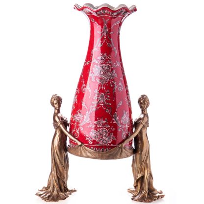 Jugendstil Vase Frauen 42x27x16cm