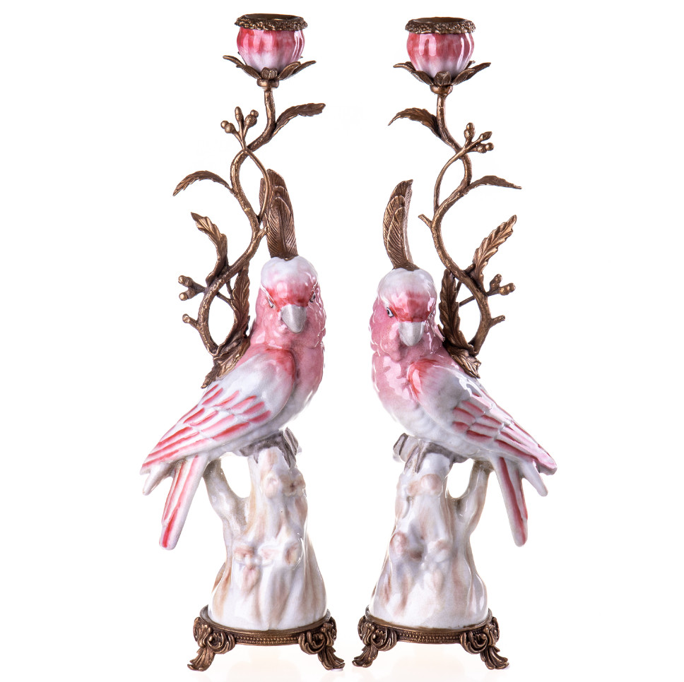 Kerzenständer „Kakadu“ 2er Set 43x15x11cm Kerzenständer „Kakadu“ 2er Set 43x15x11cm