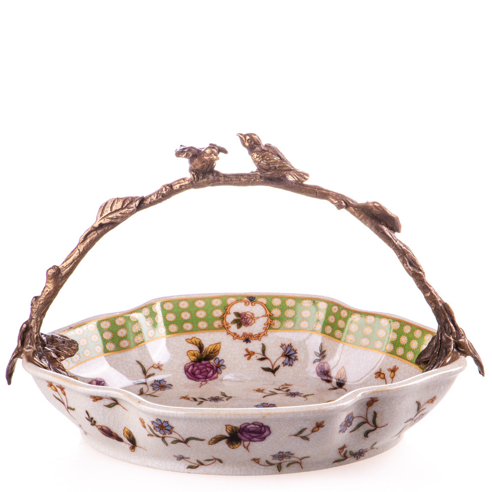 Schale mit Vögeln (2) 13x19x13cm