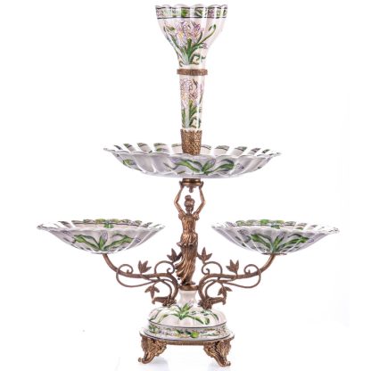 Tafelaufsatz Jugendstil mit Jungfrau 56x48x28cm2
