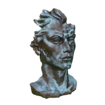 Gesicht Mann (2) Steinguss Bronze Effekt mittel2
