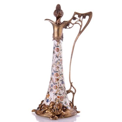 Jugendstil Karaffe Blumen 35x15x17cm