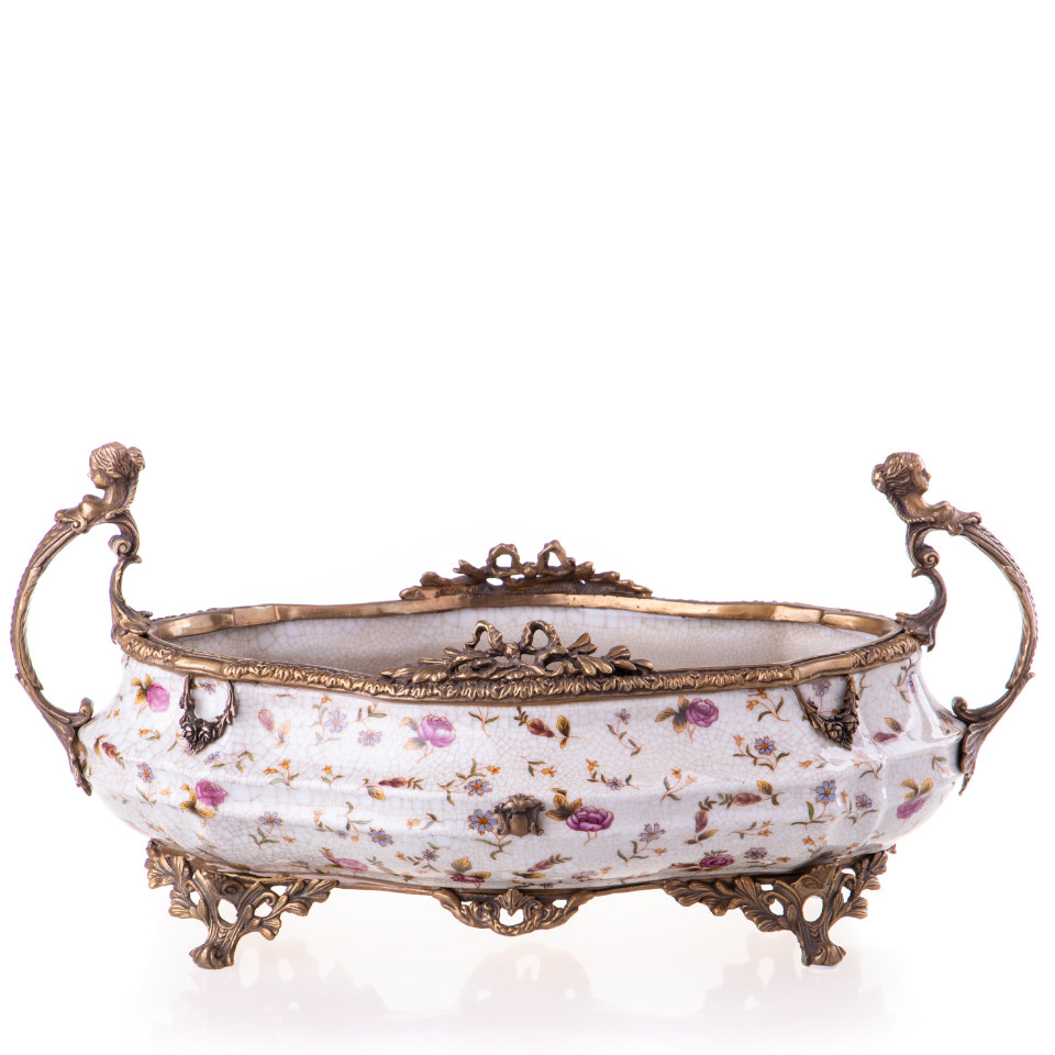 Prunkschale Jardinière Jungfrauen 20x41x22cm Prunkschale Jardinière Jungfrauen 20x41x22cm