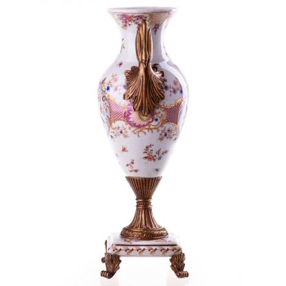 Prunkvase Schwäne und Vögel 38x18x13cm2