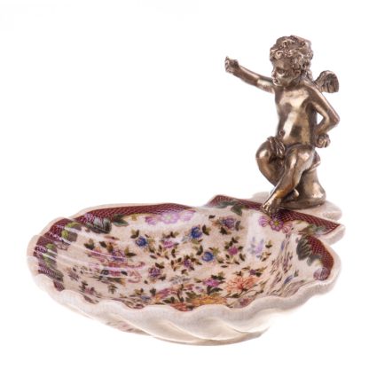 Schale Seifenschale mit Engeln 11x14x14cm