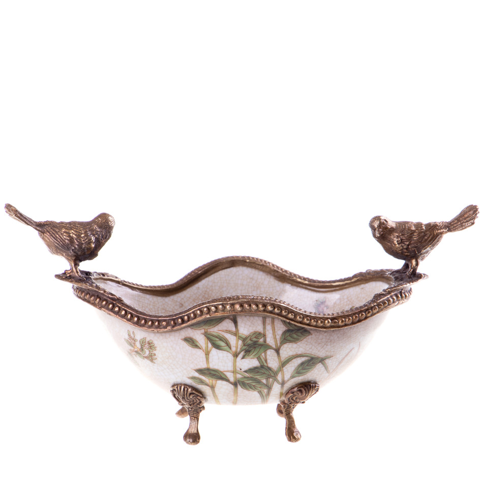 Schale Zwei Vögel 11x23x11cm