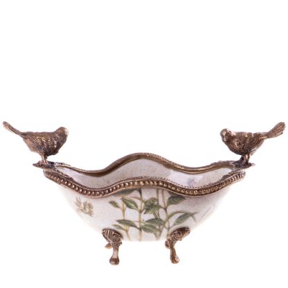 Schale Zwei Vögel 11x23x11cm