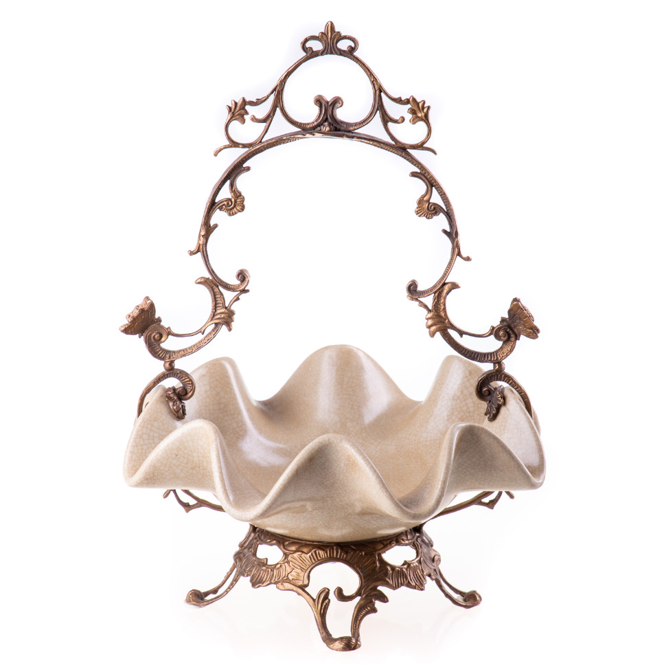 Schale mit Schmetterlingen in weiß 35x24x24cm Schale mit Schmetterlingen in weiß 35x24x24cm