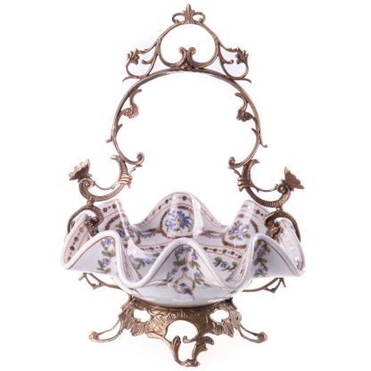 Schale mit Schmetterlingen und Blumen 35x24x24cm