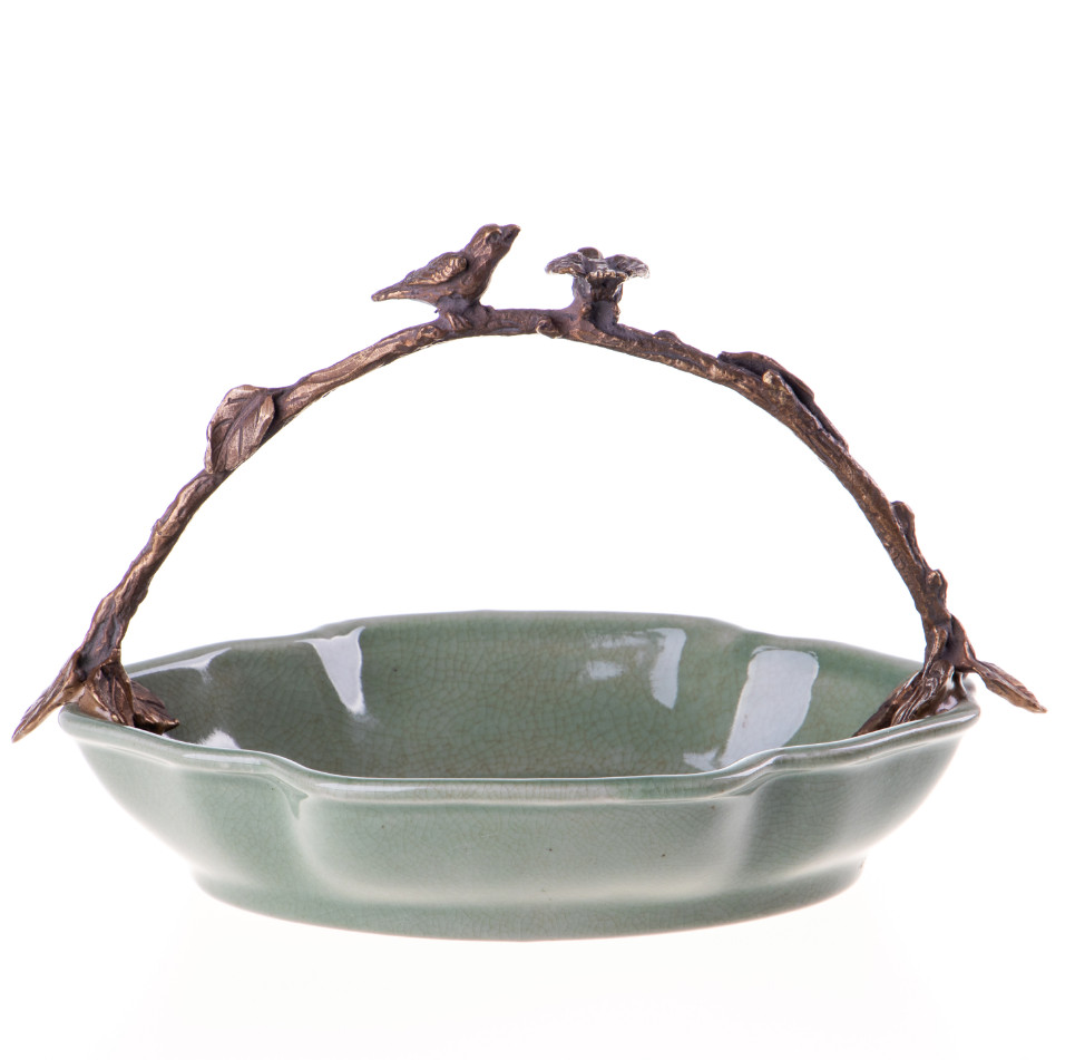 Schale mit Vögeln-schlicht-13x20x13cm Schale mit Vögeln-schlicht-13x20x13cm