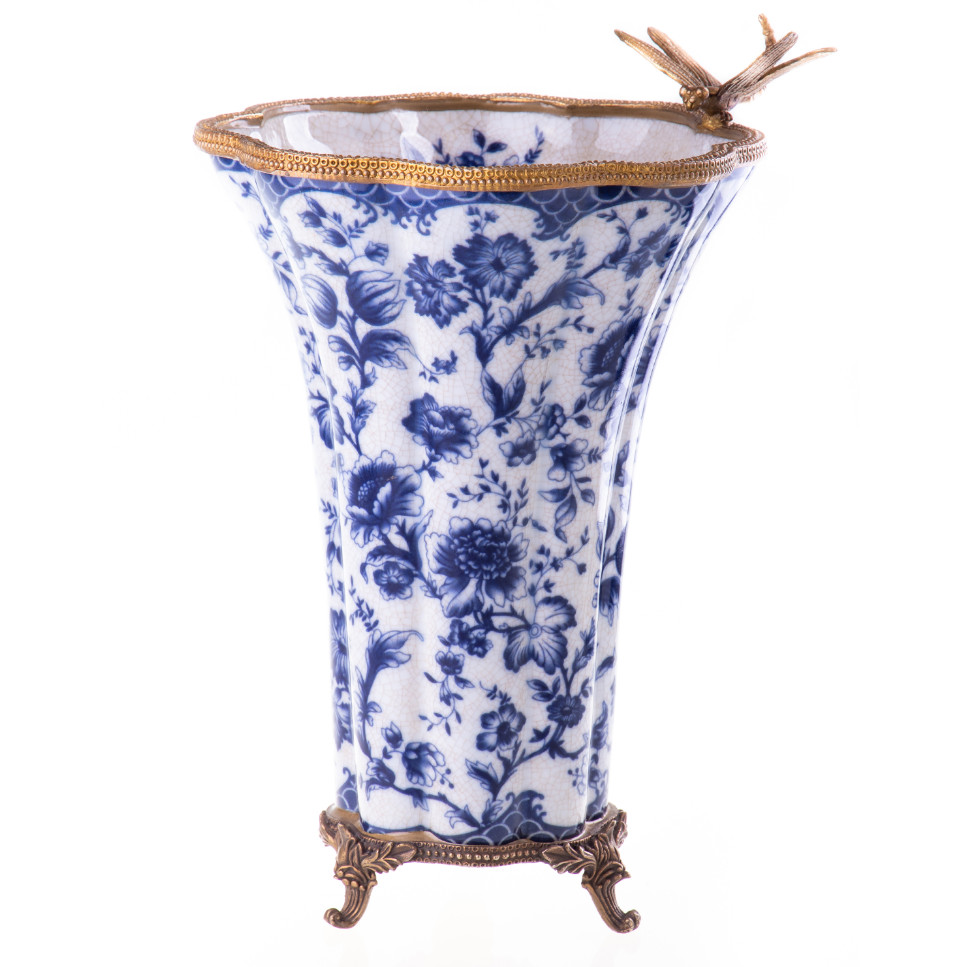 Vase mit Libelle (2) 33x21x20cm Vase mit Libelle (2) 33x21x20cm