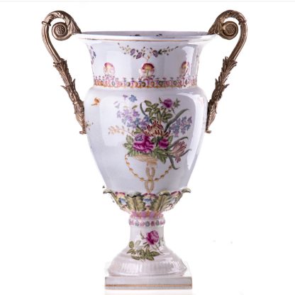 Grosse Prunkvase Blumen 60x45x31cm