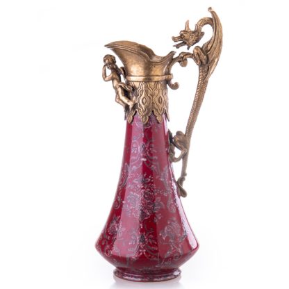 Jugendstil Karaffe Drachen und Engel (2) 38x18x16cm