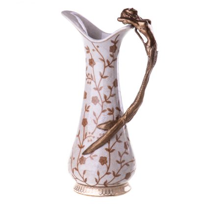Jugendstil Karaffe Meerjungfrau (2) 25x14x10cm