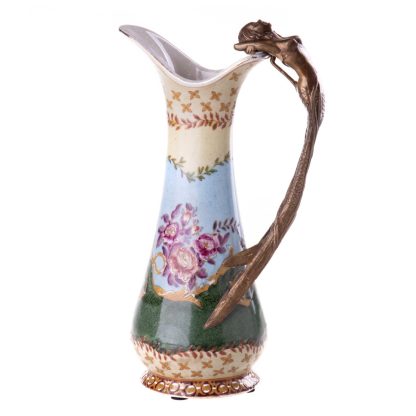Jugendstil Karaffe Meerjungfrau 25x14x10cm
