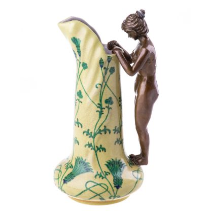 Jugendstil Vase Jungfrau (2) 22x14x12cm