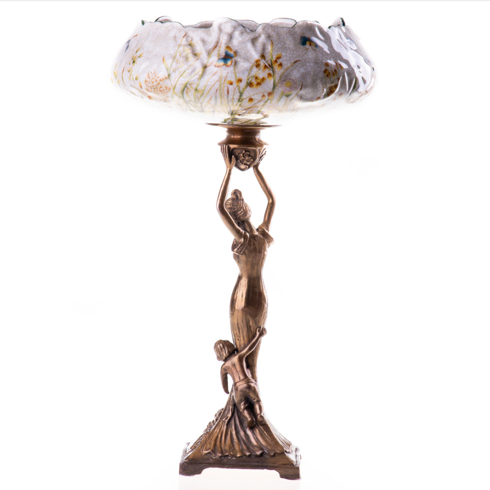 Prunkschale Jardinière Frau mit Kind (3) 34x21x21cm2 Prunkschale Jardinière Frau mit Kind (3) 34x21x21cm2