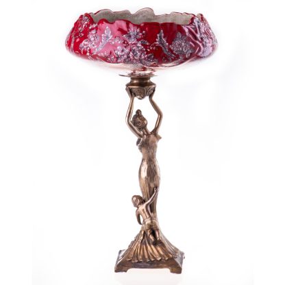 Prunkschale Jardinière Frau mit Kind 34x21x21cm2
