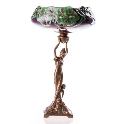 Prunkschale Jardinière Frau mit Kind (4) 34x21x21cm