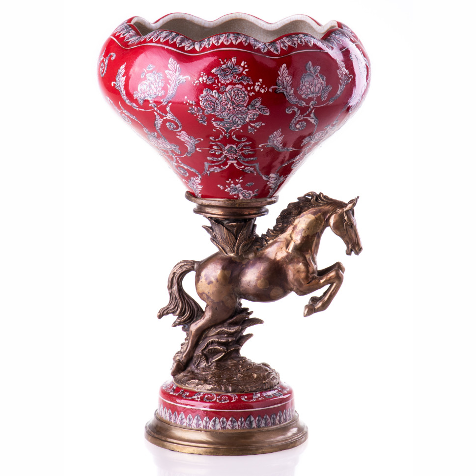 Prunkschale Jardinière Pferd 36x23x23cm Prunkschale Jardinière Pferd 36x23x23cm