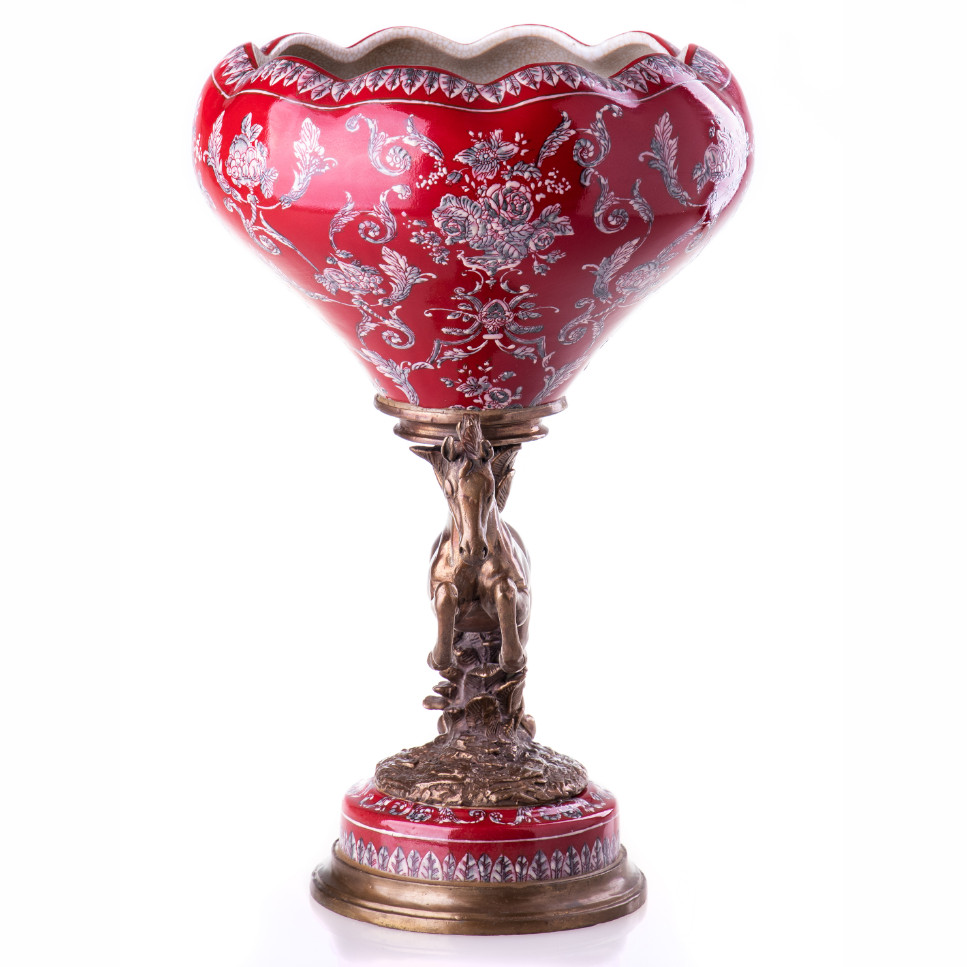 Prunkschale Jardinière Pferd 36x23x23cm2 Prunkschale Jardinière Pferd 36x23x23cm2