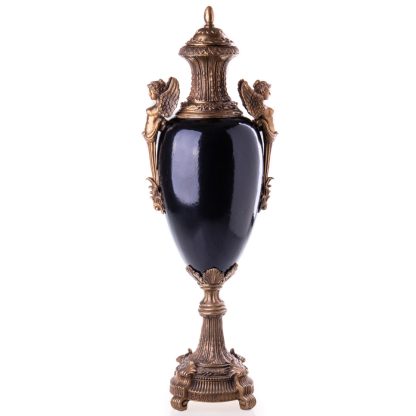 Prunkvase Deckelvase Engel 60x22x18cm