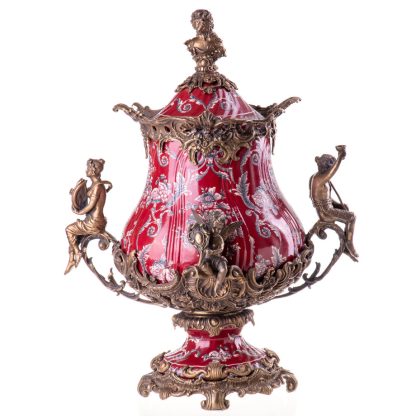 Prunkvase Deckelvase Jungfrauen und Engel (3) 55x42x32cm2