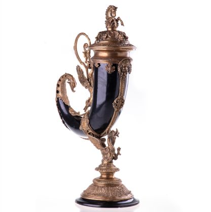 Prunkvase Deckelvase Pferd und Fabelwesen (3) 55x30x18cm2