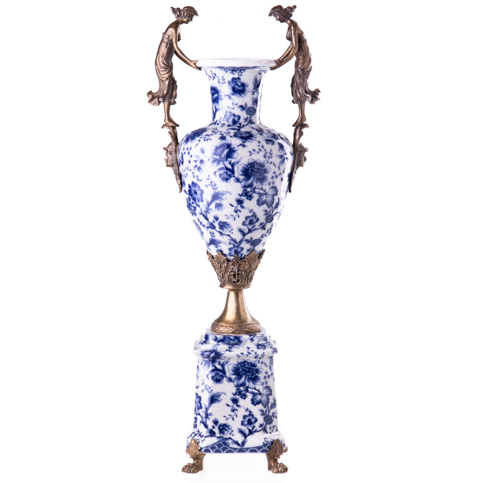Prunkvase Jungfrauen und Blumen (2) 60x22x16cm Prunkvase Jungfrauen und Blumen (2) 60x22x16cm