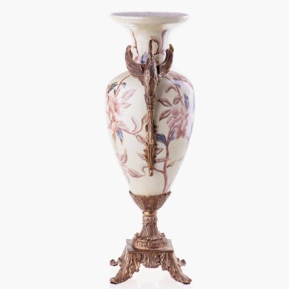 Prunkvase Schwäne und Vögel (2) 43x24x18 cm2