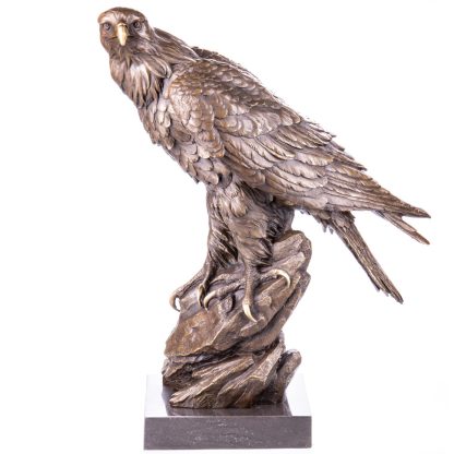 Bronze Figur Adler auf Fels 50x36x25cm