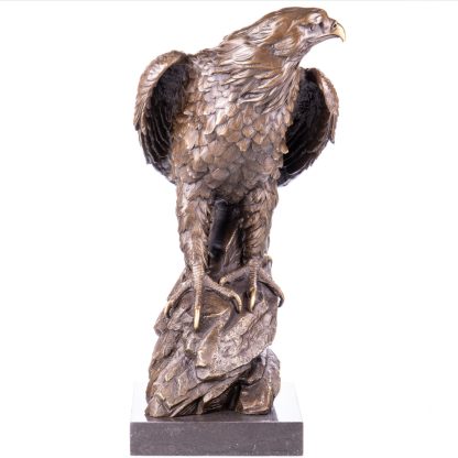 Bronze Figur Adler auf Fels 50x36x25cm2