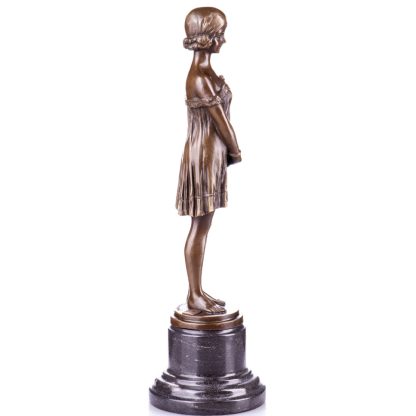 Bronze Figur Art Deco Mädchen Die Unschuld nach D.H.Chiparus 36x10x10cm2