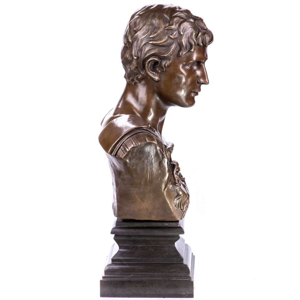 Bronze Figur Büste Römischer Kaiser Oktavian Augustus 84x50x27cm2 Bronze Figur Büste Römischer Kaiser Oktavian Augustus 84x50x27cm2