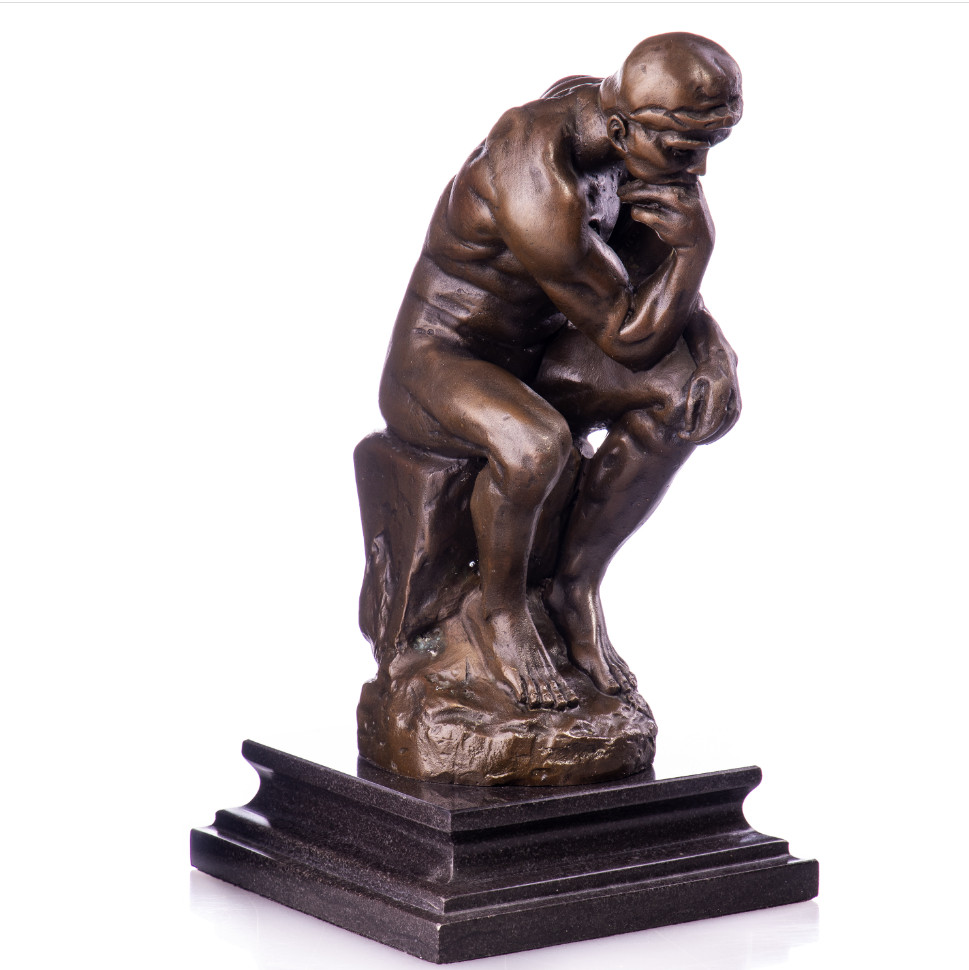 Bronze Figur Denker nach Rodin 26x14x14cm2 Bronze Figur Denker nach Rodin 26x14x14cm2