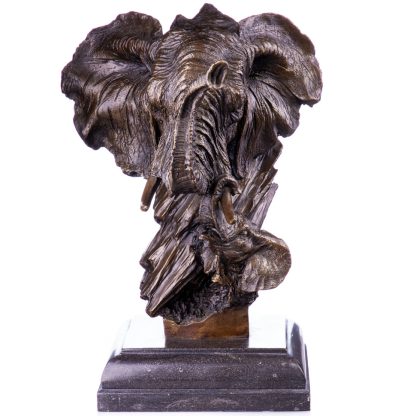 Bronze Figur Elefant Büste 30x20x20cm