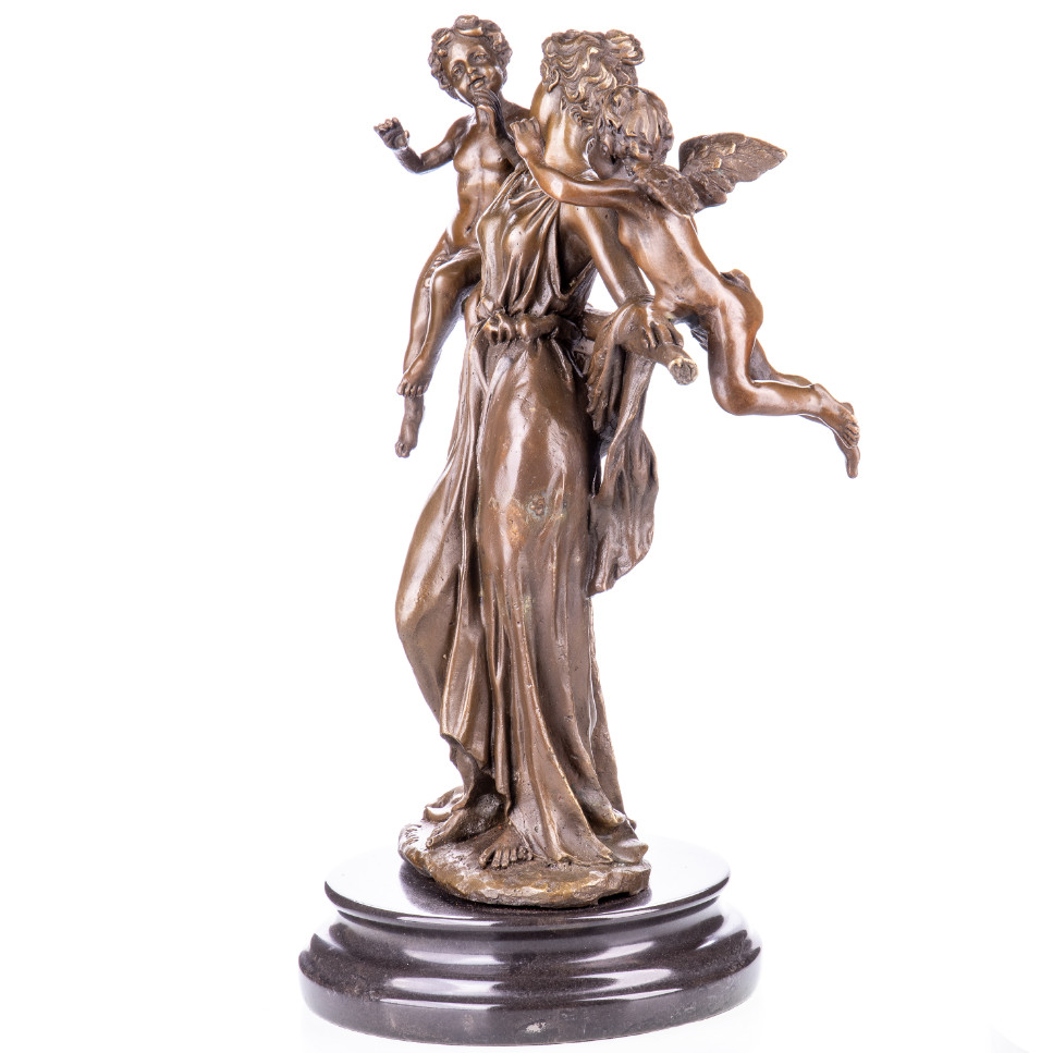 Bronze Figur Frau mit Engeln 32x22x16cm3 Bronze Figur "Frau mit Engeln" 32x22x16cm – Bild 3