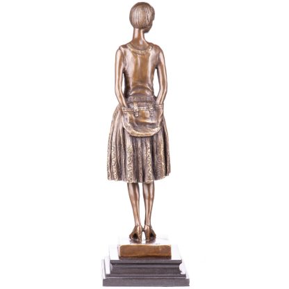 Bronze Figur "Frau stehend" 42x13x13cm – Bild 3