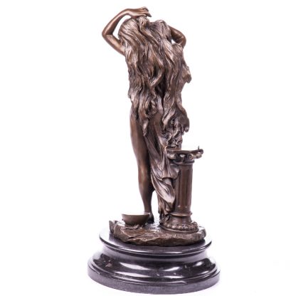 Bronze Figur Griechische Göttin badend 54x25x25cm2